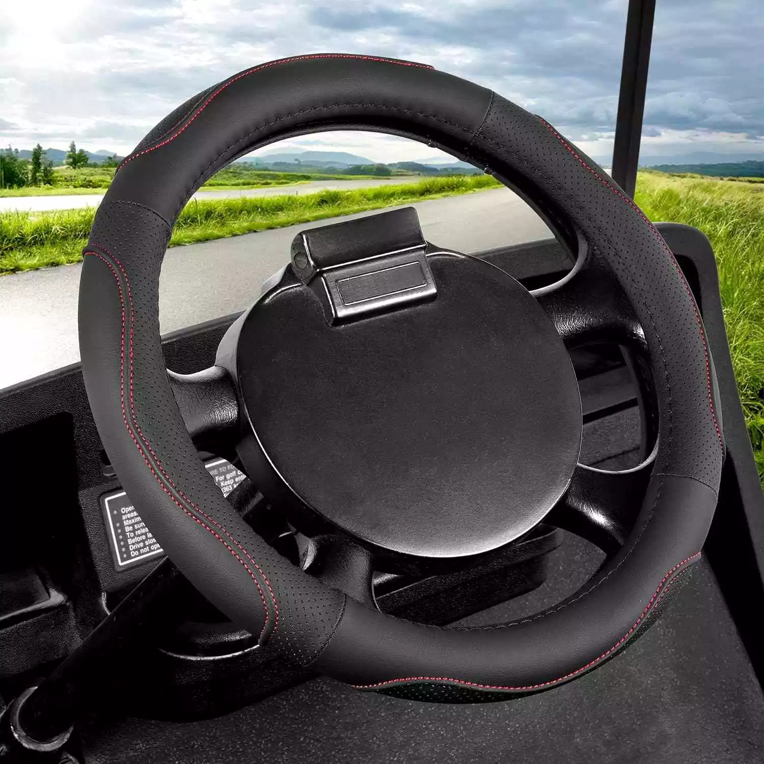 13 Inch Golf Cart Steering Wheel Cover for EZGO TXT and RXV, Comfortable to Hold - 10L0L