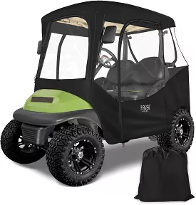 2 Passenger Golf Cart Cover & Enclosure Waterproof for Club Car Provides Full Protection