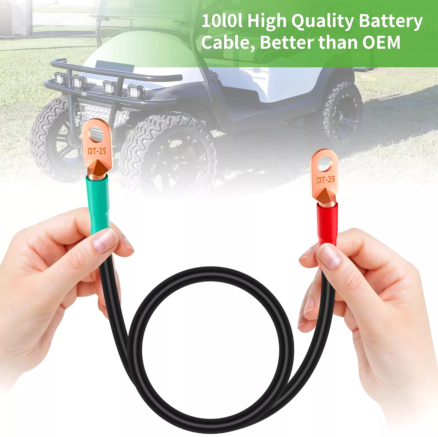 4 Gauge Battery Cable for Club Car DS and Precedent Golf Cart Battery Cable - 10L0L