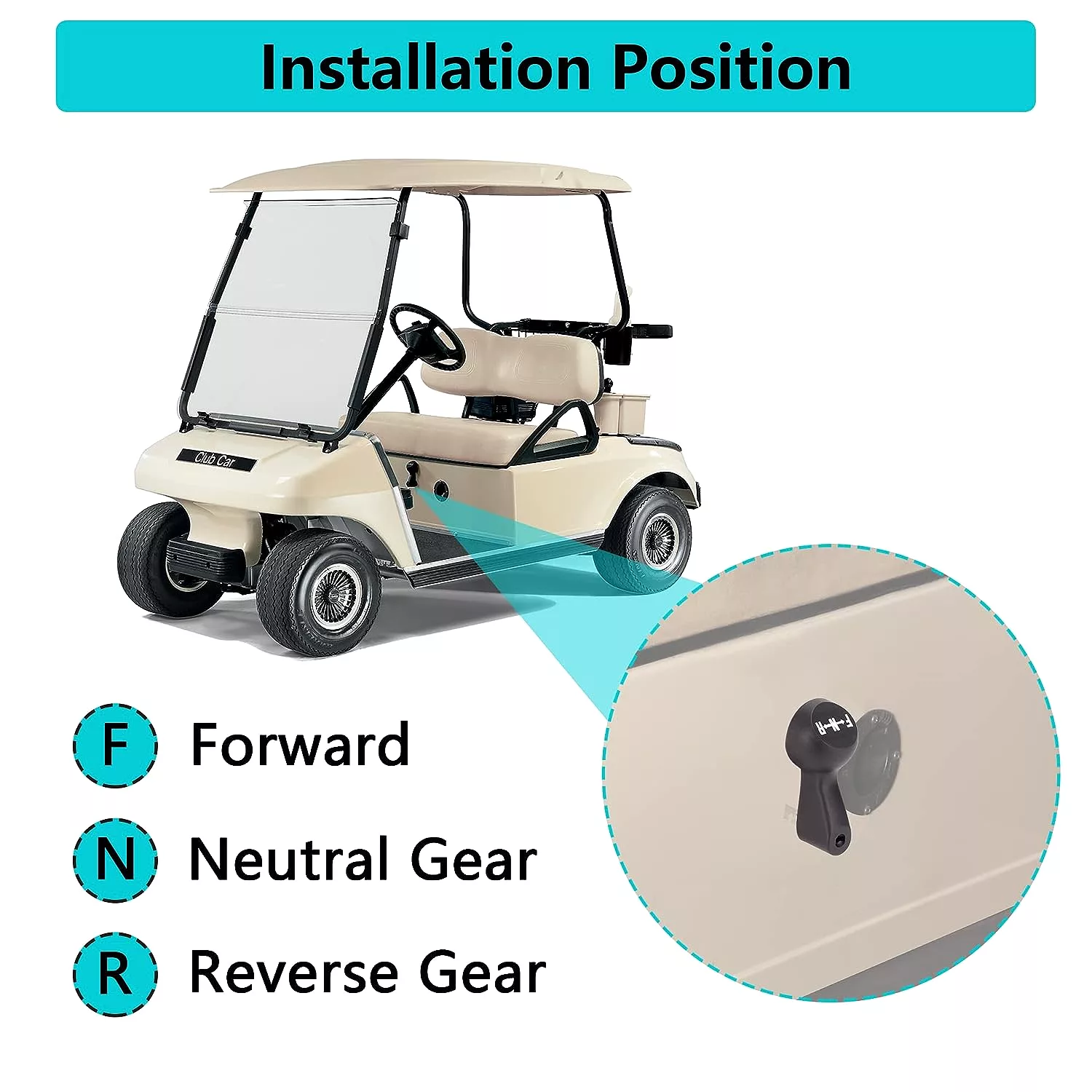 48V Golf Cart Forward and Reverse Switch Handle Replacement for Club Car DS with Precedent  - 10L0L