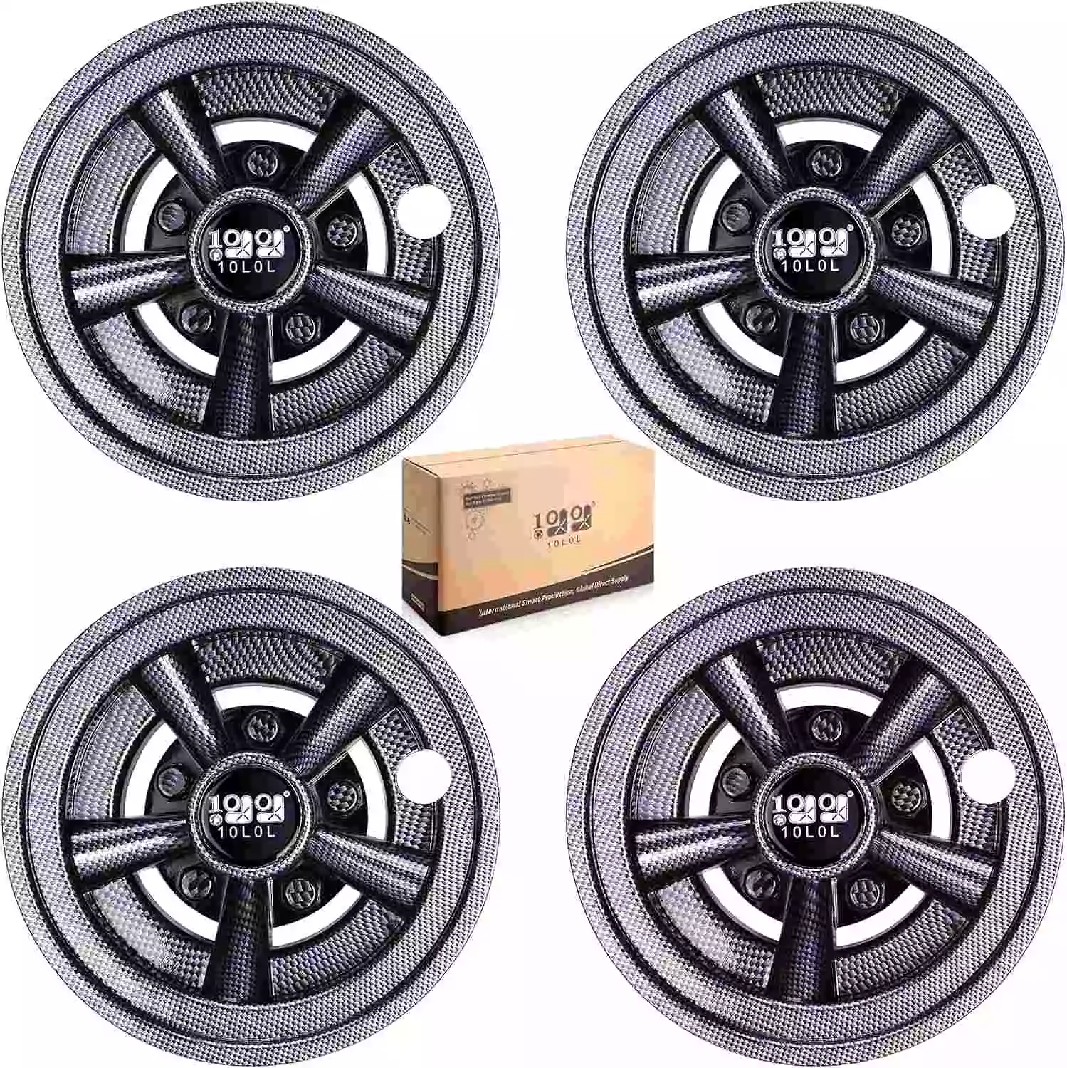 8 Inch Golf Cart Wheel Covers Hubcaps for Yamaha Club Car EZGO - 10L0L