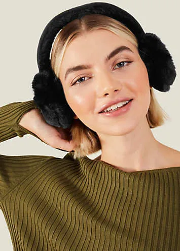 Accessorize Faux Fur Suedette Ear Muffs | Kaleidoscope