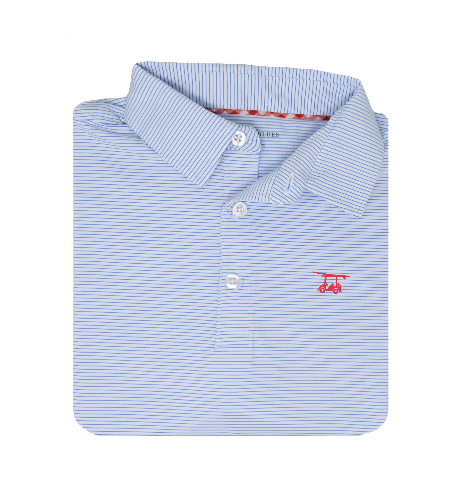 Albatross Polo - Blue / White Micro Stripes