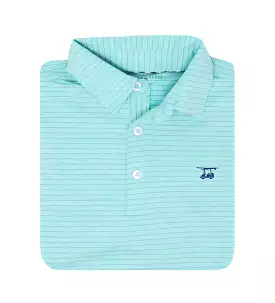 Albatross Polo - Heather Aruba w/ Lavender Stripes