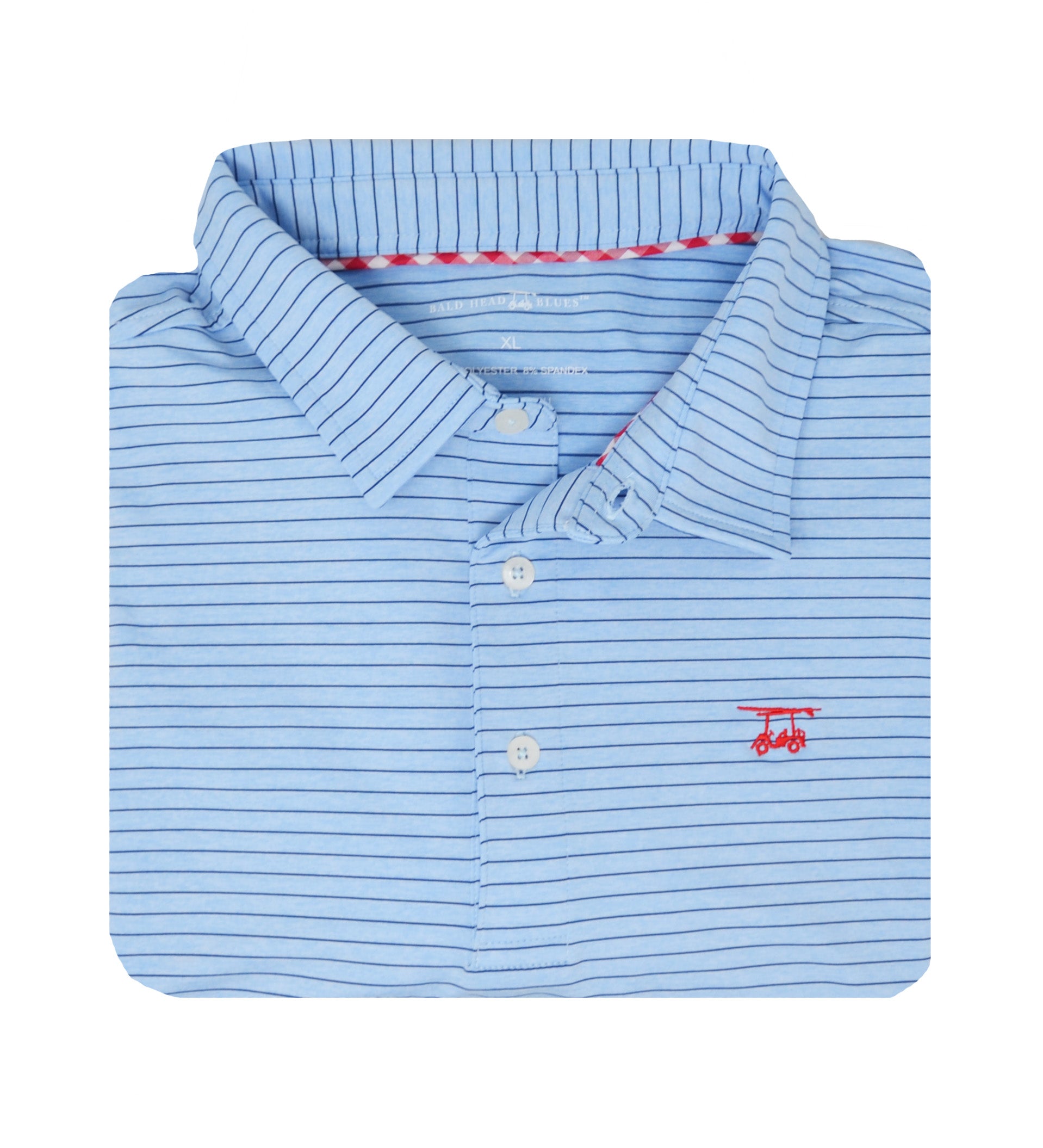 Albatross Polo - Heather Bell w/ Navy Pinstripes