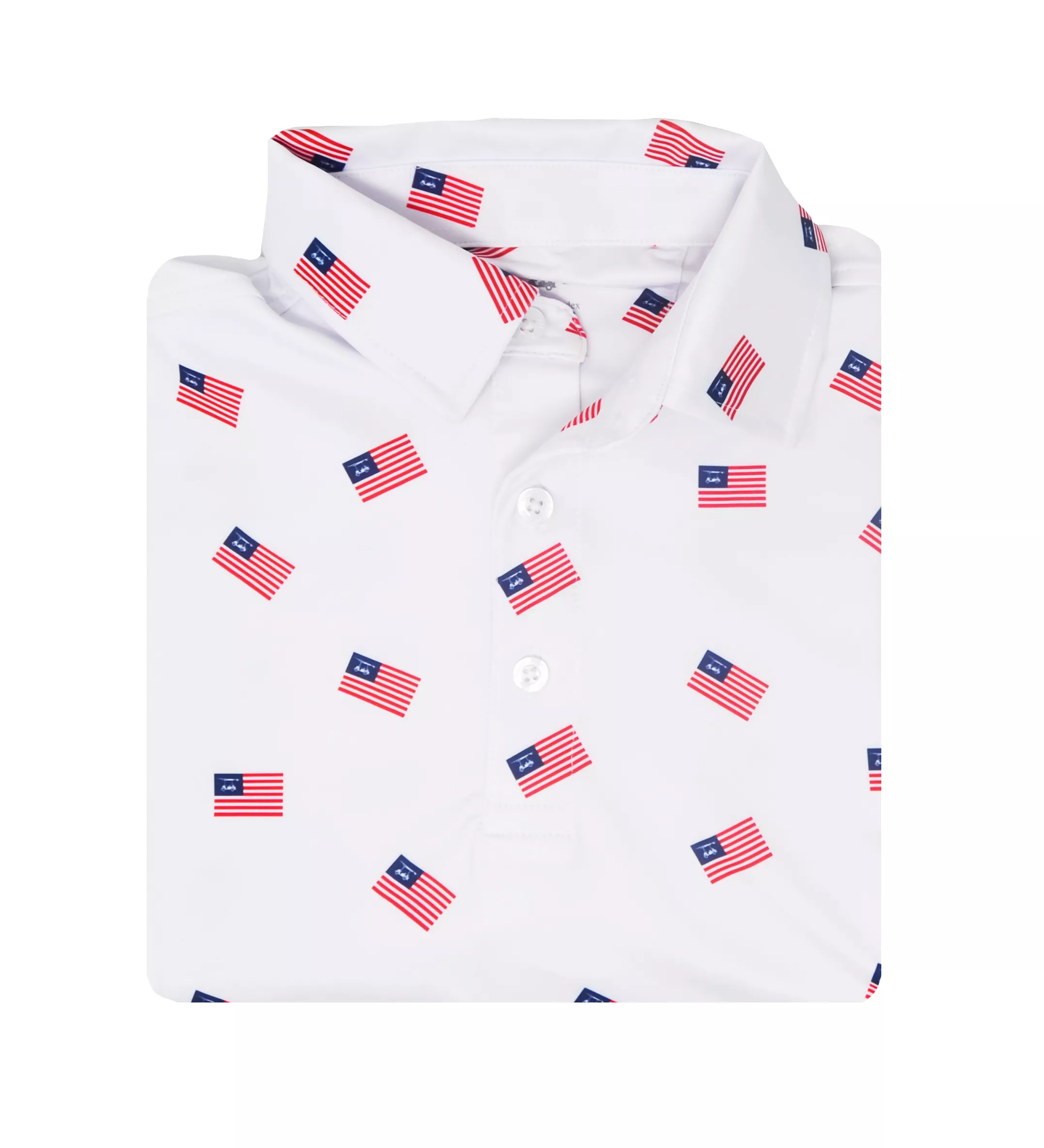 Albatross Polo - White USA Flags