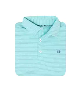 Albatross Youth Polo - Heather Aruba w/ Lavender Stripes