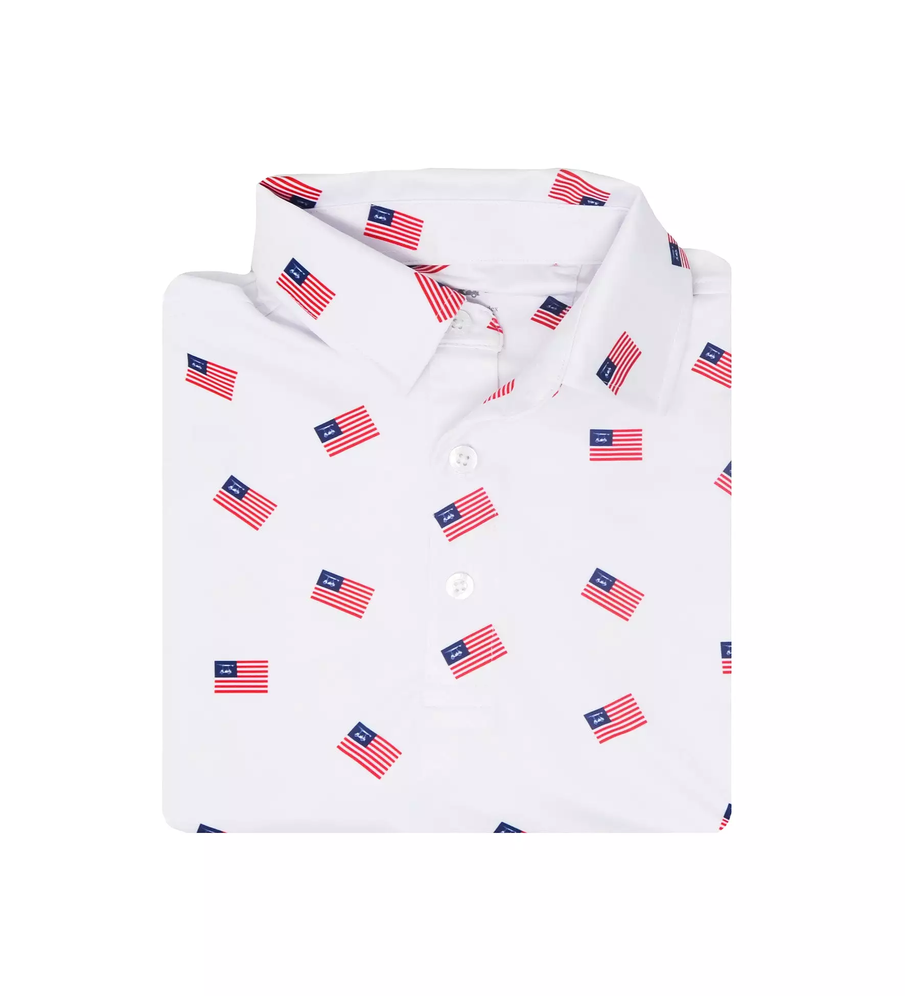 Albatross Youth Polo - White USA Flag