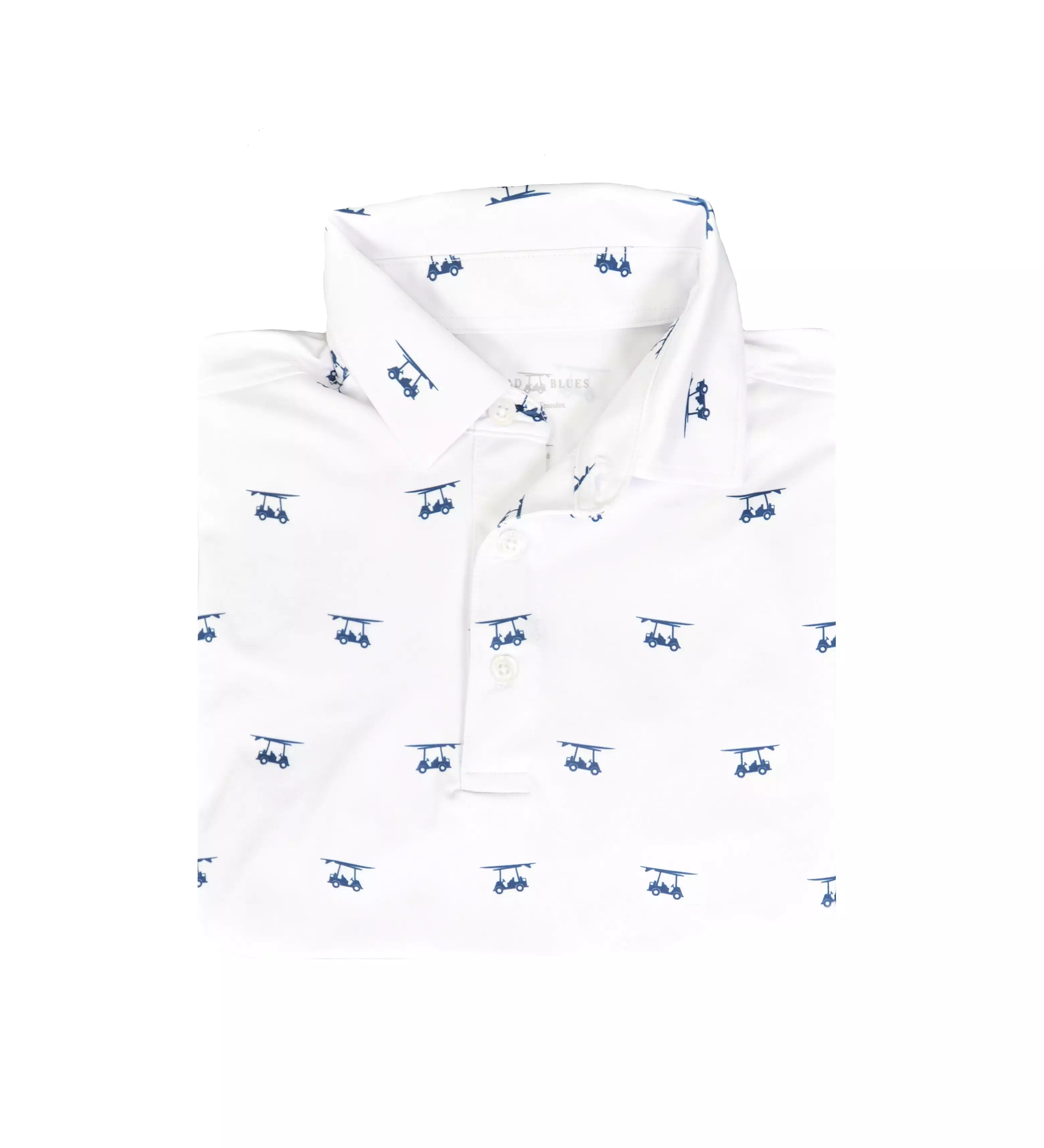 Albatross Youth Polo - White w/ Golf Carts