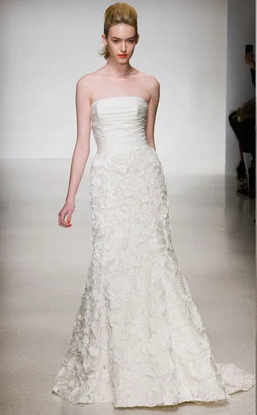 Amsale 'Penelope' Floral Wedding Dress