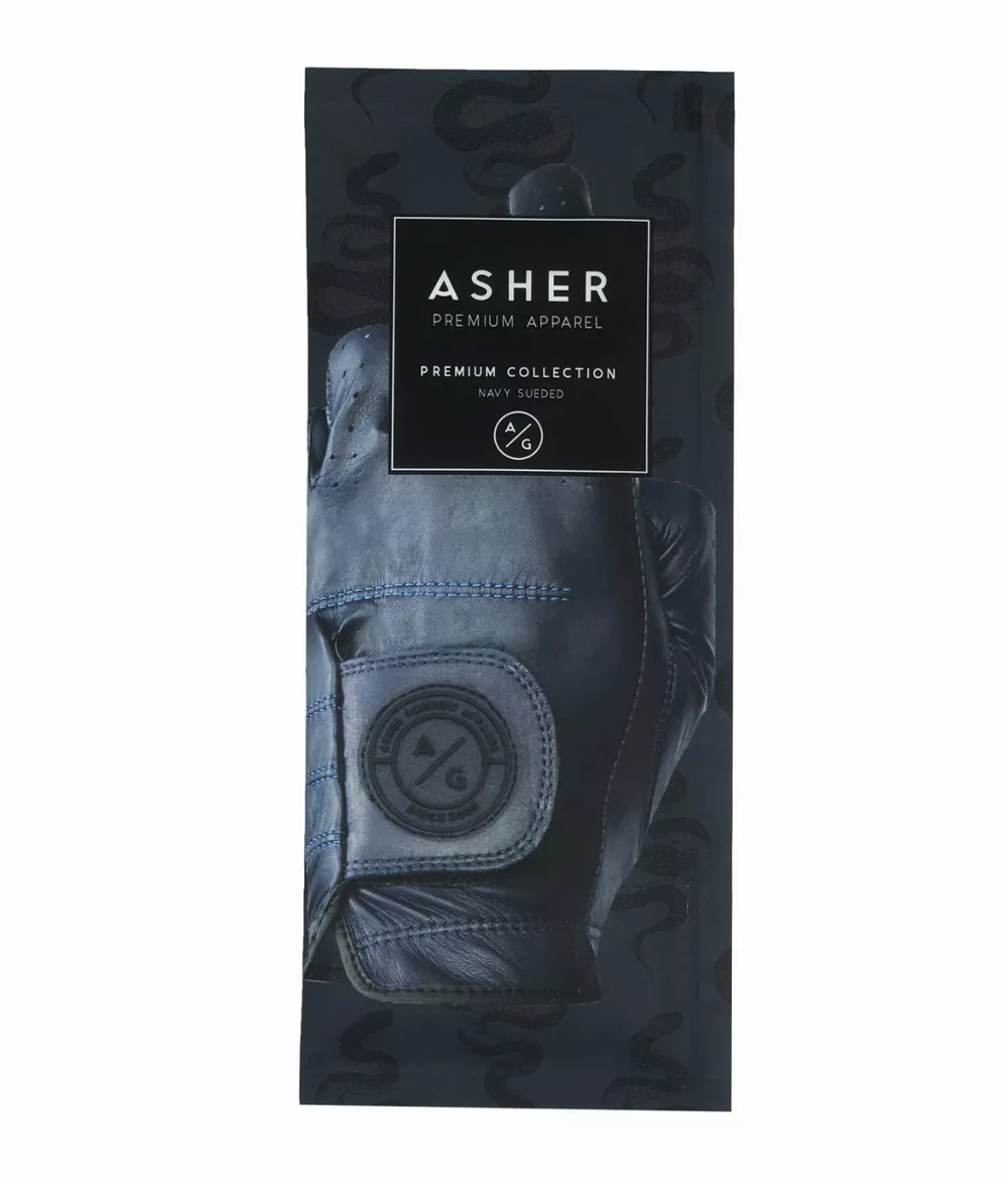 Asher Golf Glove - Navy Sueded