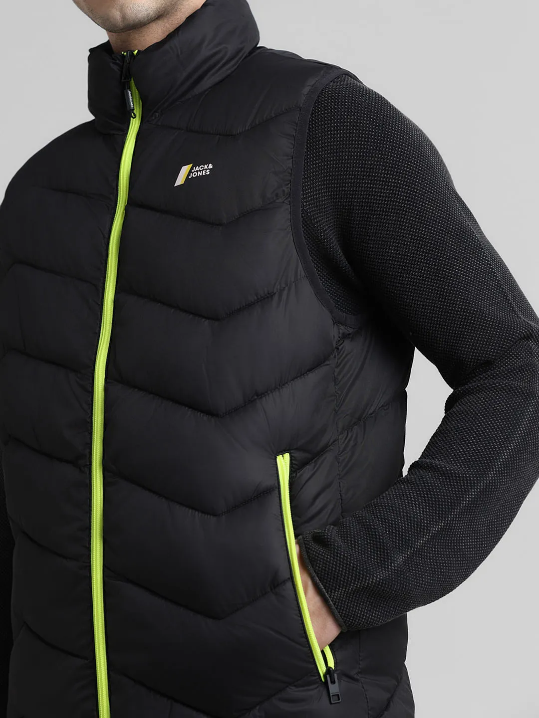 Black Sleeves Puffer Bodywarmer