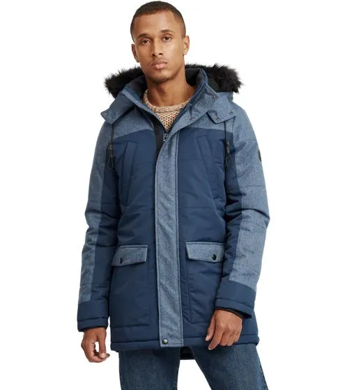 BLEND Herren Winter-Parka Jacke Mikael mit abnehmbarem Kunstpelz 20712323ME