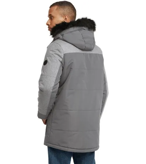 BLEND Herren Winter-Parka Jacke Mikael mit abnehmbarem Kunstpelz 20712323ME