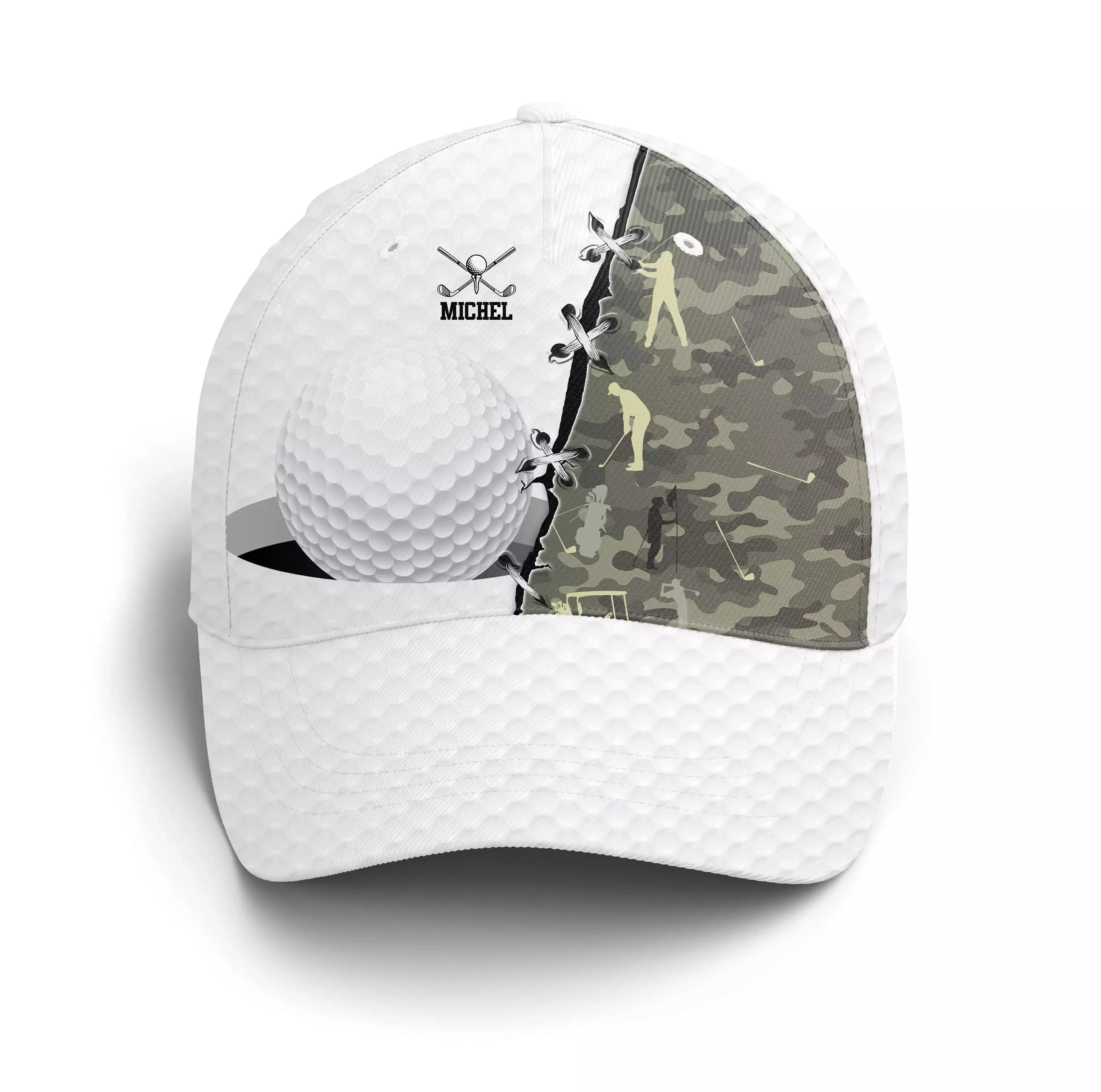 Casquette De Golf Performance, Motifs Balle de Golf, Camouflage, Cadeau Personnalisé Idéal Pour Fans De Golf - CTS25052226