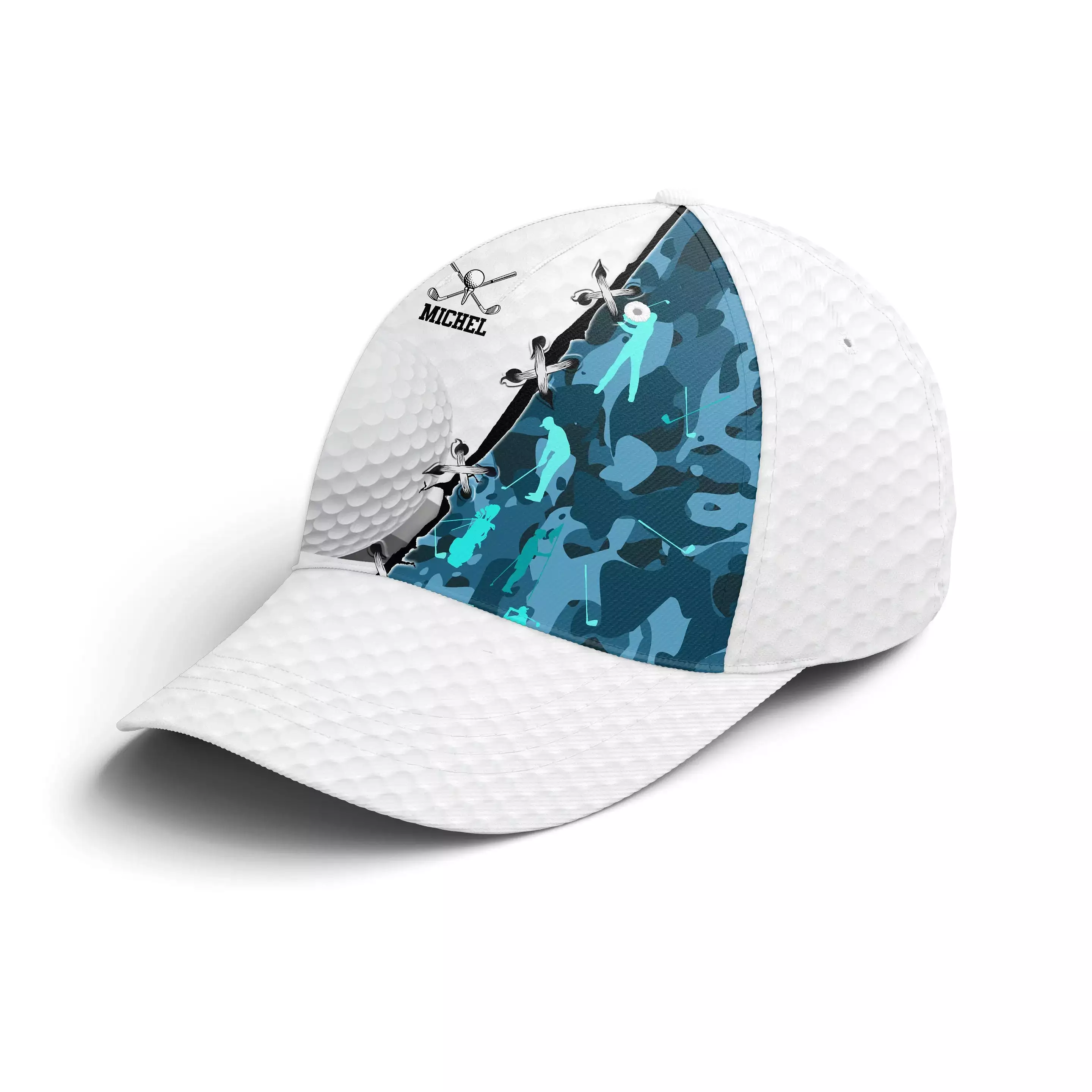 Casquette De Golf Performance, Motifs Balle de Golf, Camouflage, Cadeau Personnalisé Idéal Pour Fans De Golf - CTS25052226