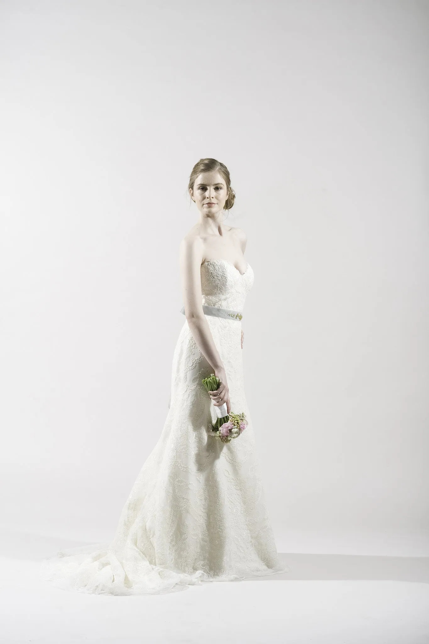 Christos Amsale Femme Lace Gown