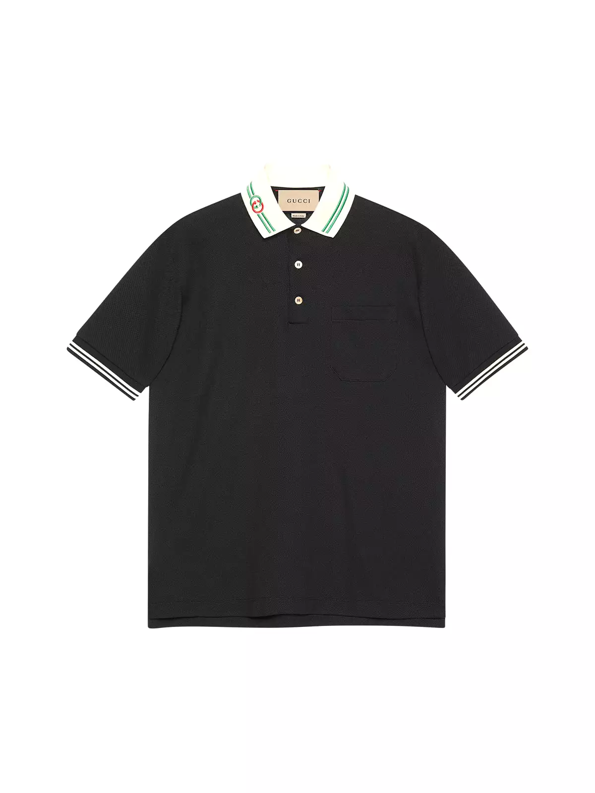 Cotton pique polo shirt with GG