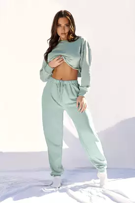 CXIX Oversized Jogger Bottoms - Sage