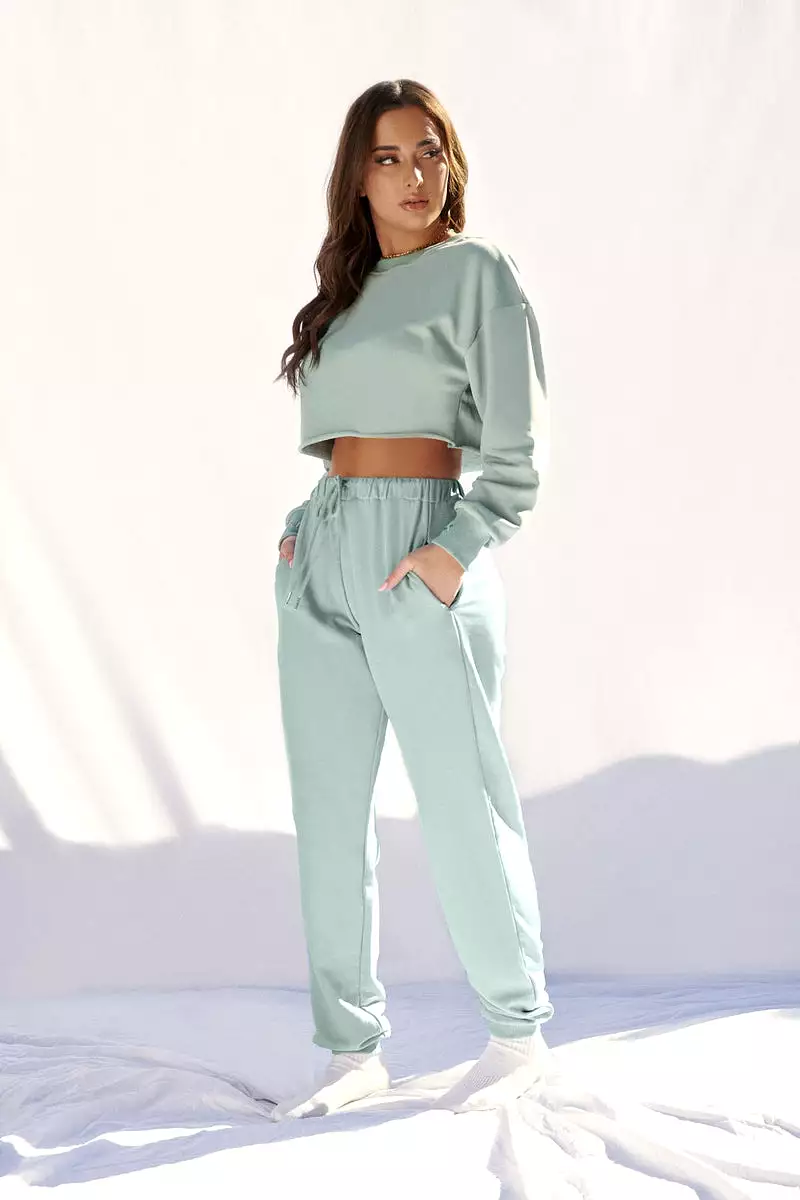 CXIX Oversized Jogger Bottoms - Sage