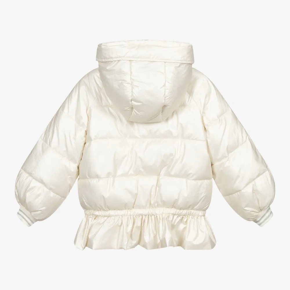 Girls Ivory Puffer Jacket