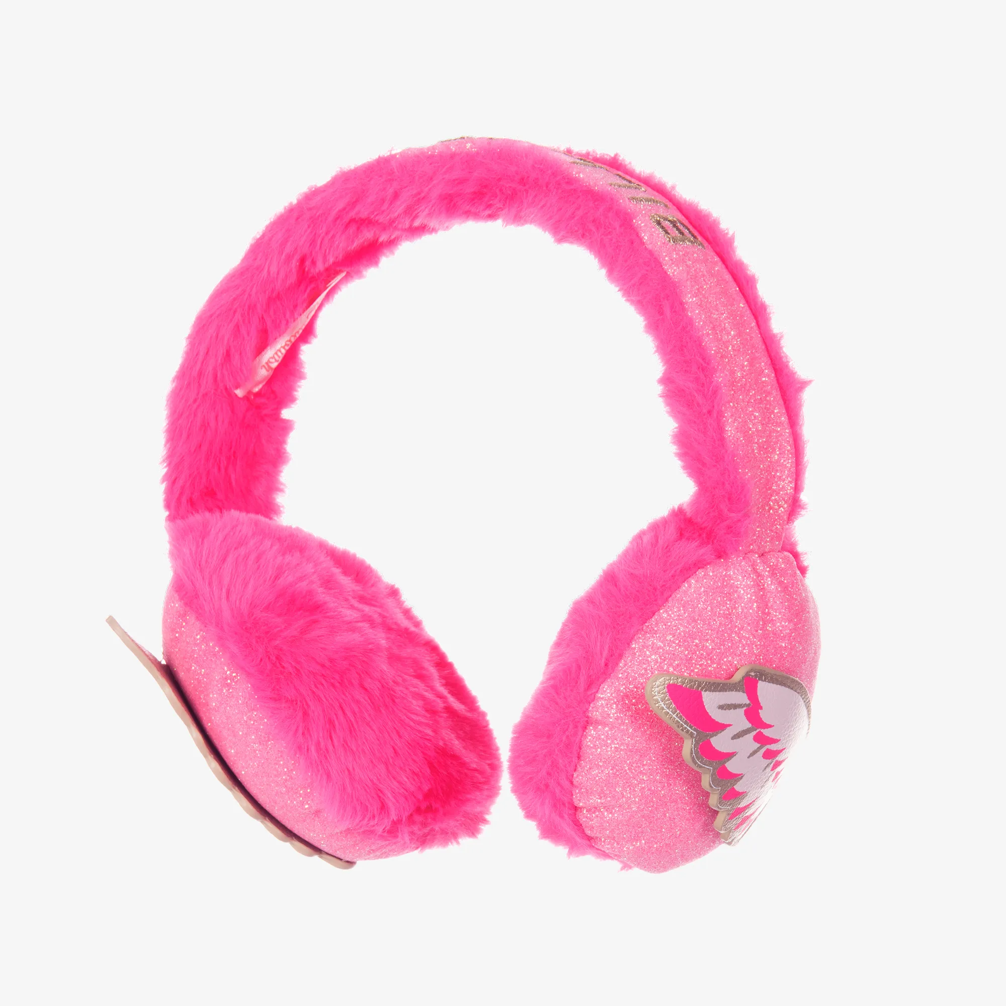 Girls Pink Glitter Ear Muffs