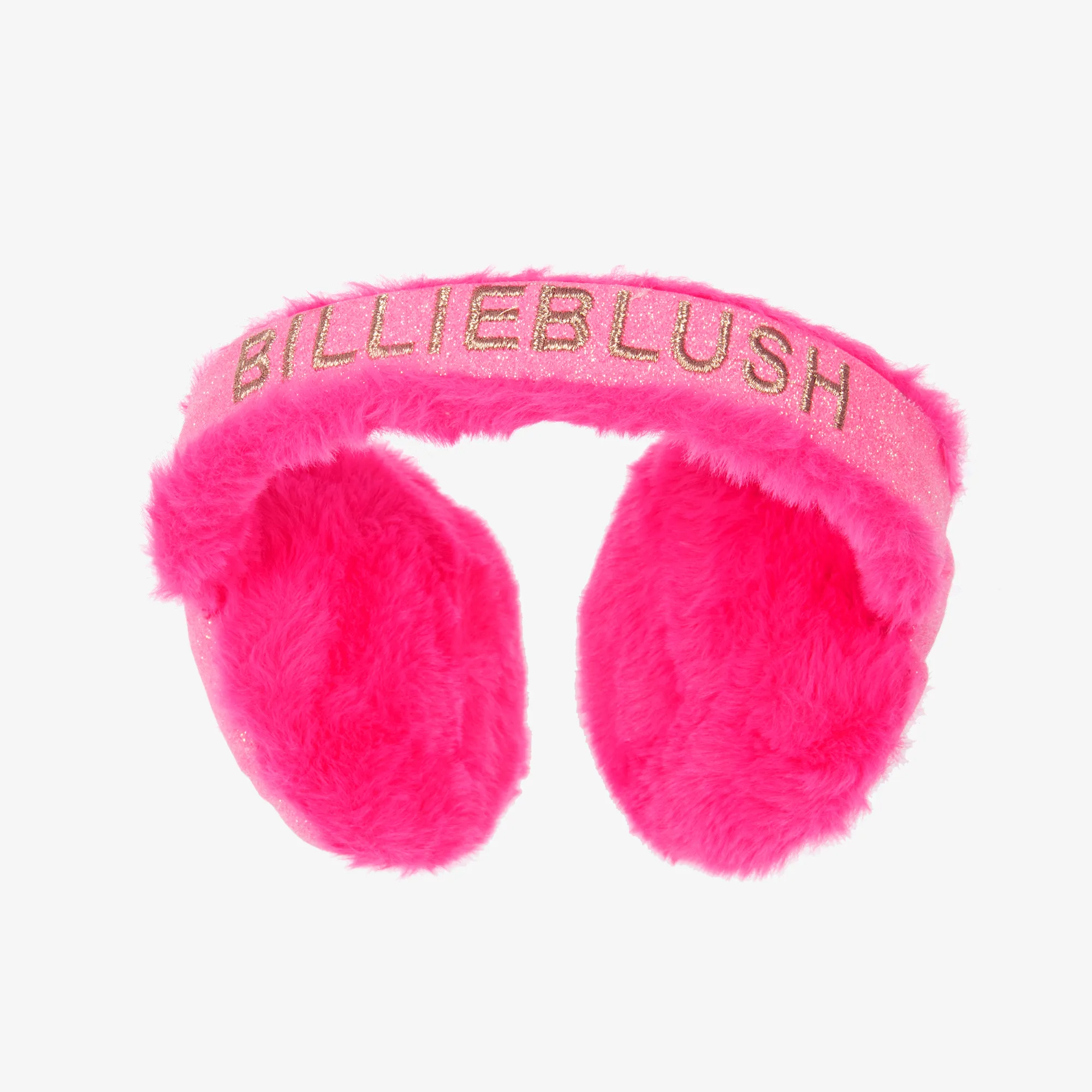 Girls Pink Glitter Ear Muffs