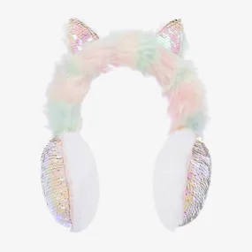 Girls Pink Ombré Cat Ear Muffs