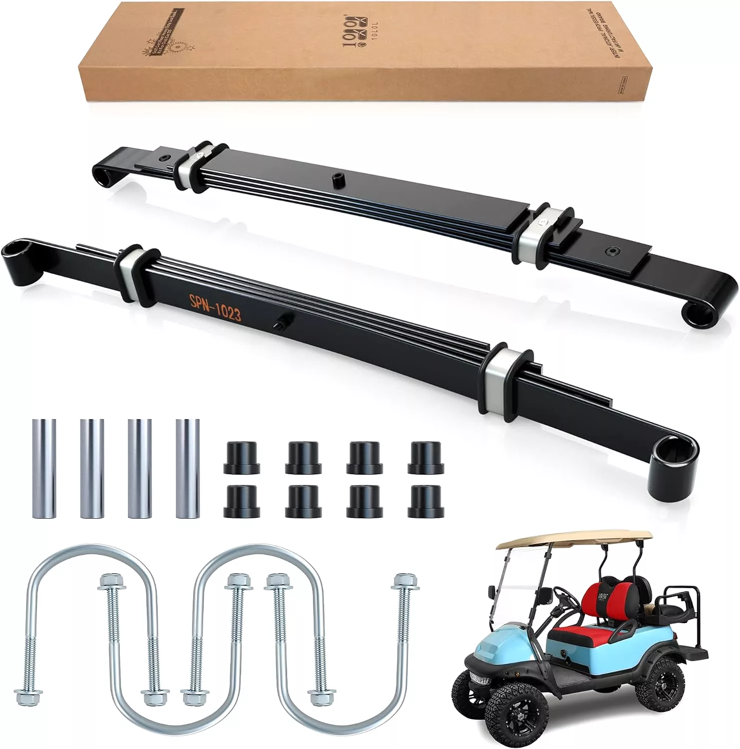 Golf Car Suspension Leaf Spring Kit with U Bolts for Club Car Precedent - 10L0L