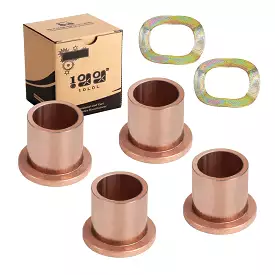 Golf Cart Flanged Spindle Bronze Bushing, King Pin Steering Knuckle Bushing Kit - 10L0L