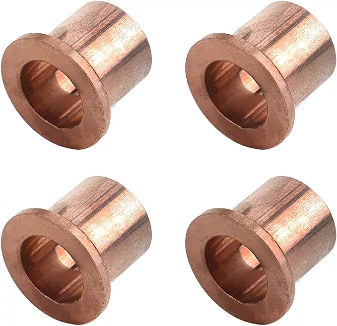 Golf Cart Flanged Spindle Bronze Bushing, King Pin Steering Knuckle Bushing Kit - 10L0L