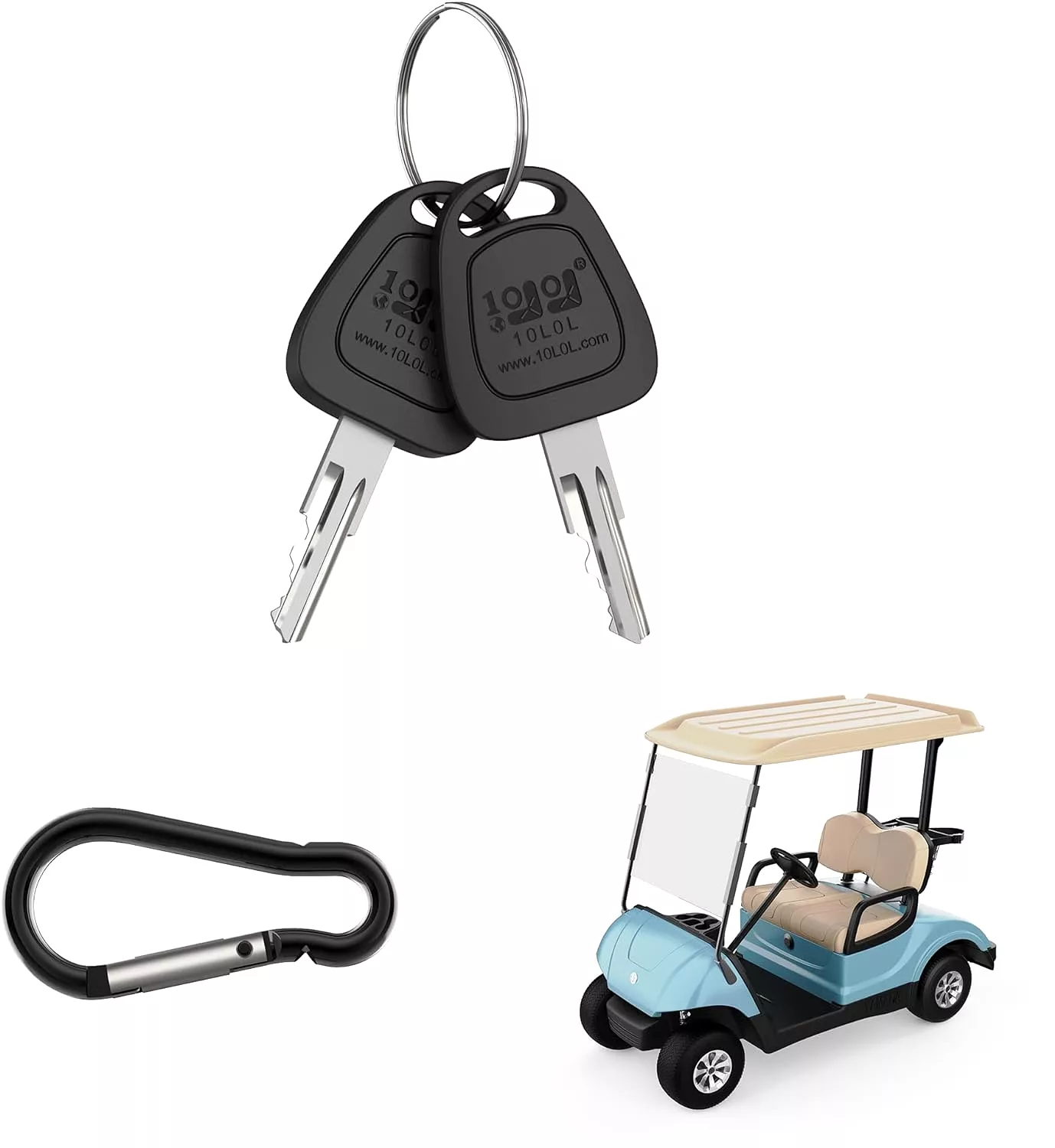 Golf Cart Ignition Keys 2PCS for EZGO RXV 2008-up Electric |10L0L