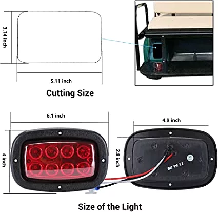 Golf Cart LED Light Kit for Yamaha G14 G16 G19 G22 Gas and Electric - 10L0L