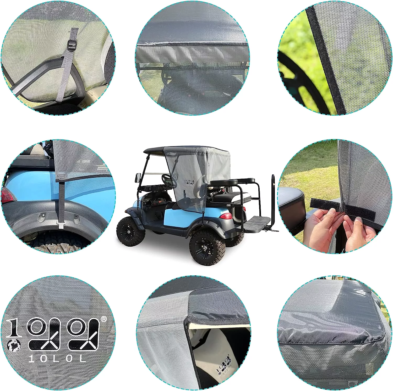 Golf Cart Sun Shade Used For EZGO TXT and Club Car Precedent - 10L0L