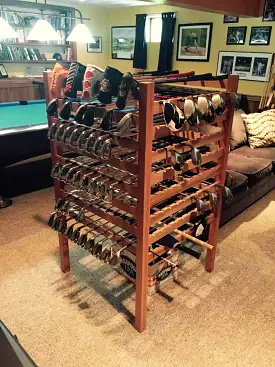 Hardwood Golf Club Rack - Top Golf Gifts