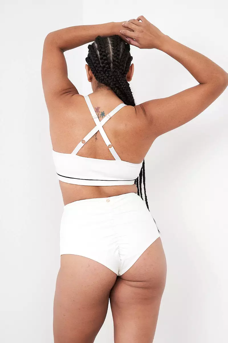 Lunalae Missy High Waist Bottoms - Recycled White