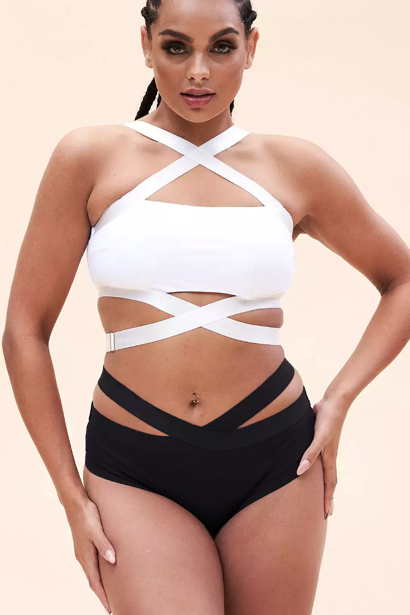 Lunalae Renee Cropped Bra - Recycled White