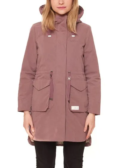 MAZINE Marydale Light Parka chaqueta de entretiempo de mujer sostenible y vegana con capucha 22131464 Morado