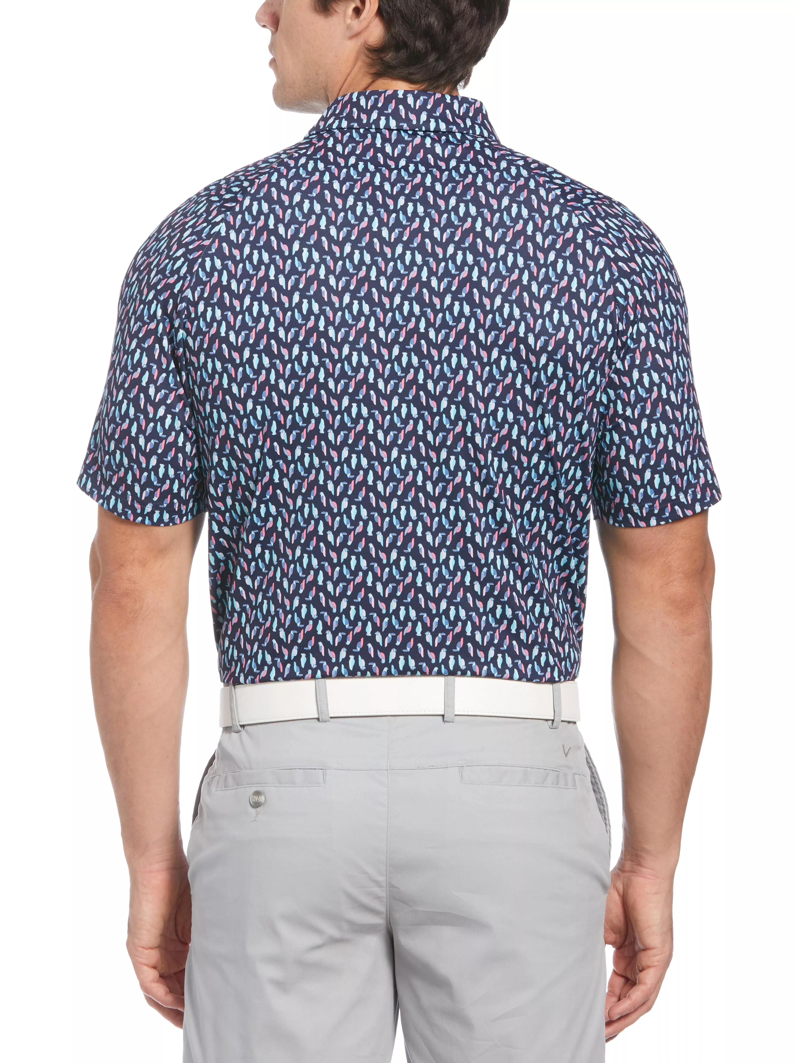 Mens Birdie Print Golf Polo