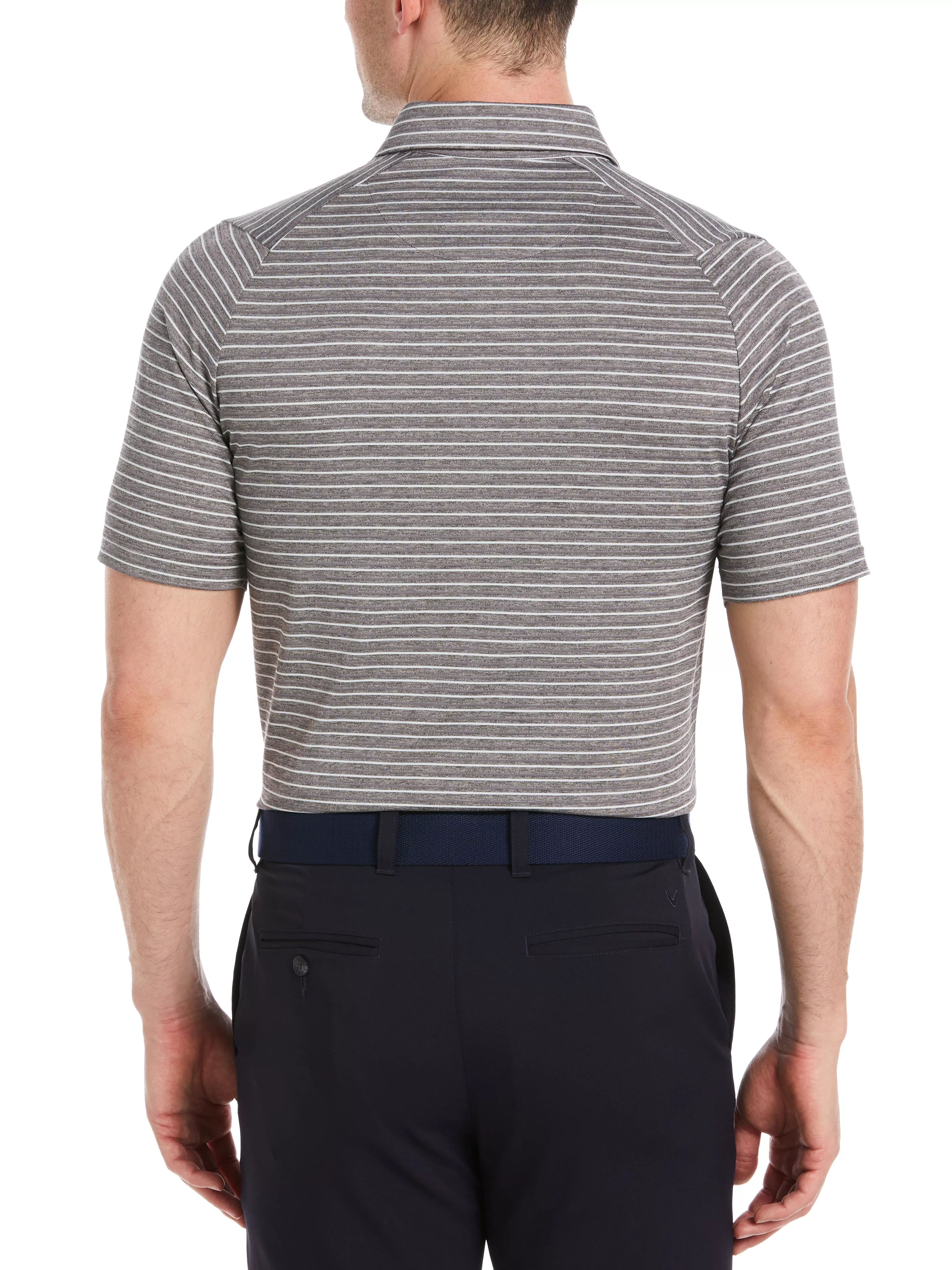 Mens Soft Touch Stripe Golf Polo