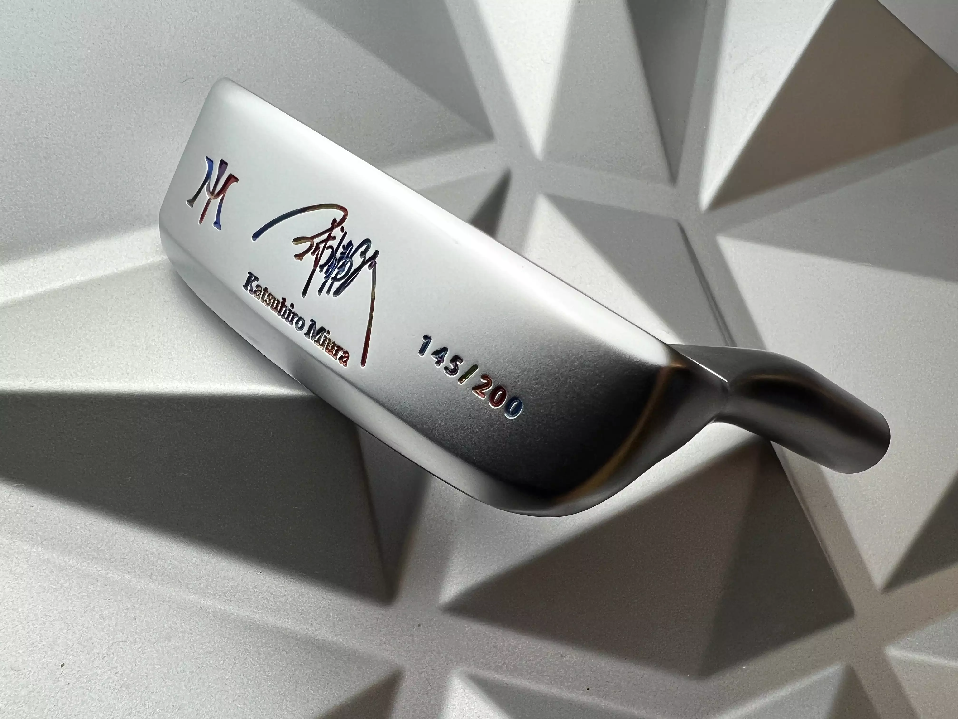 Miura Golf KM-008 #145 Katsuhiro Edition Chromatic Limited White Chrome Putter 1 of 200