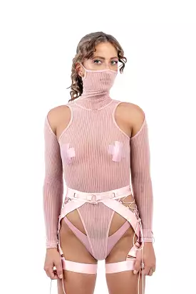 Naughty Thoughts XXX Rated See Through Bodysuit - Pink