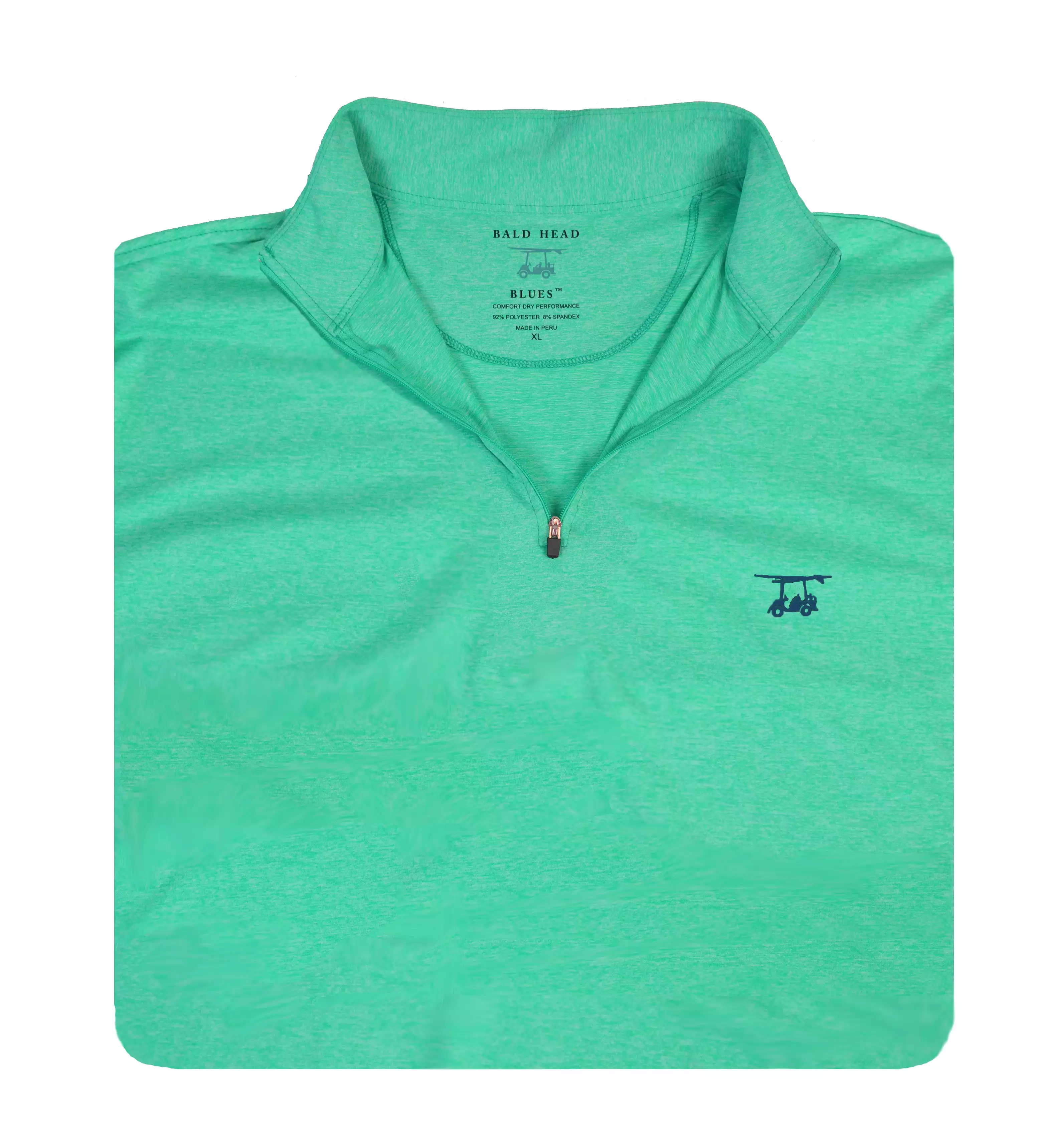 Ocean View Quarter Zip- Heather Mint Leaf