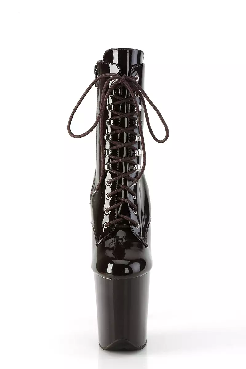 Pleaser USA Flamingo-1020 8inch Pleaser Boots - Patent Coffee