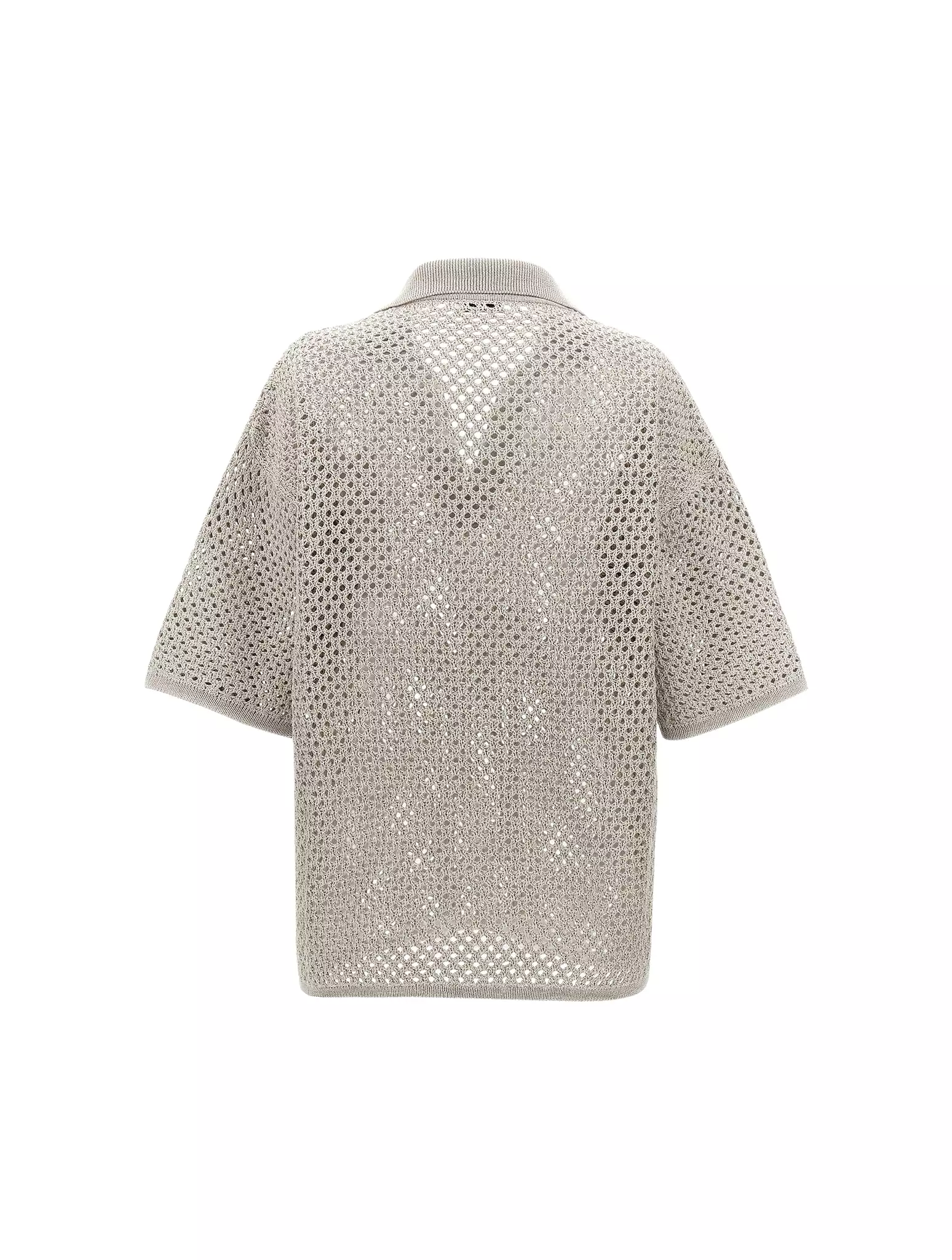 POLO SWEATER IN NET STITCH