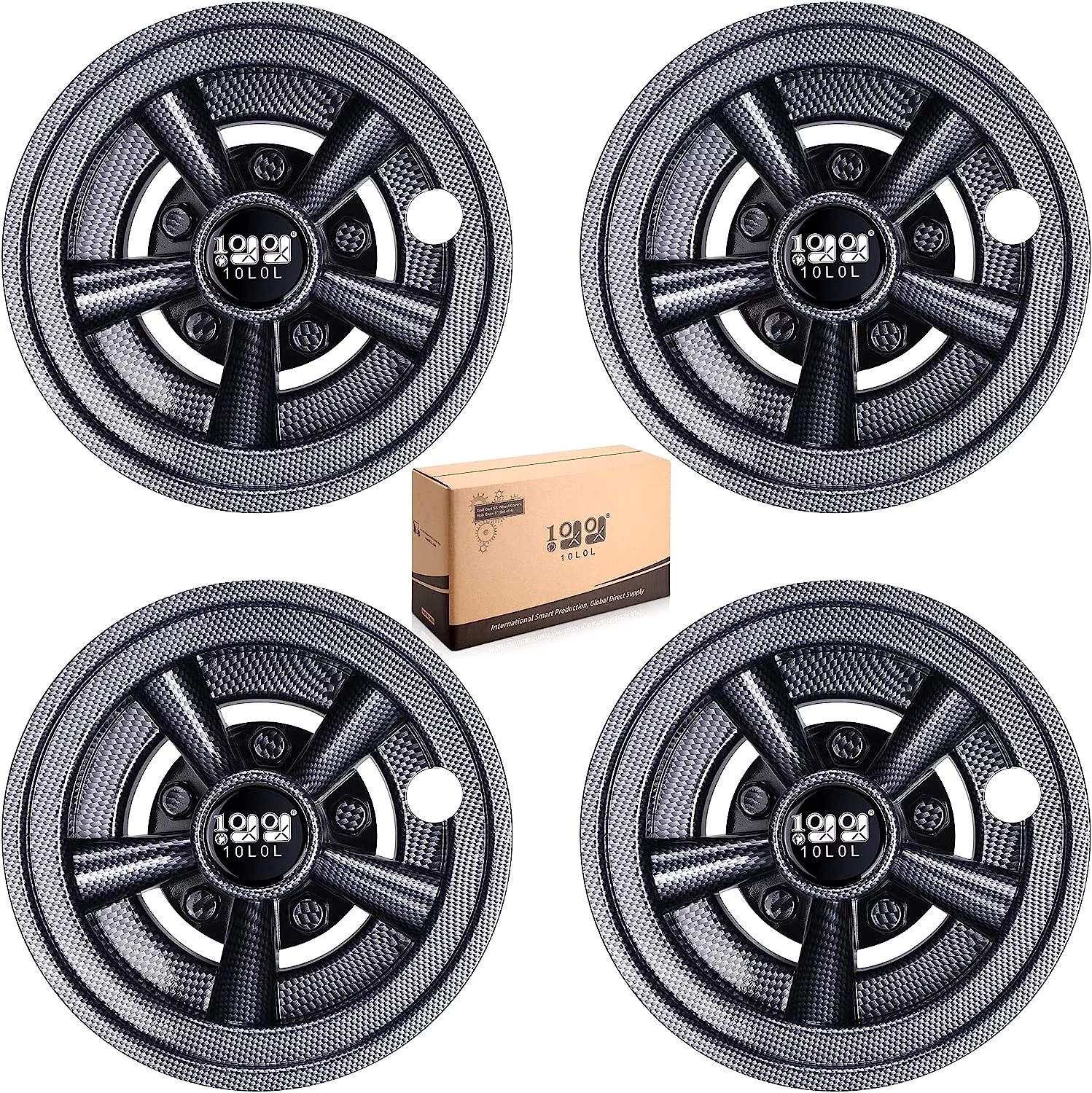 Premium Golf Cart Hub Caps 8 Inch for Yamaha, EZGO and Club Car - 10L0L