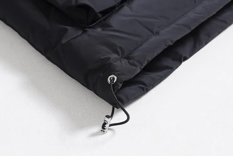 RT No. 10626 BLACK WORK HOODED PUFFER JK