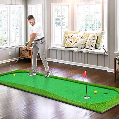 **Special Indoor Putting Green Package - 3.3 X 10 Putting Green, Golf Balls & Golf Putter Included