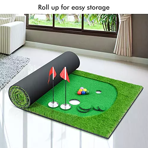 **Special Indoor Putting Green Package - 3.3 X 10 Putting Green, Golf Balls & Golf Putter Included