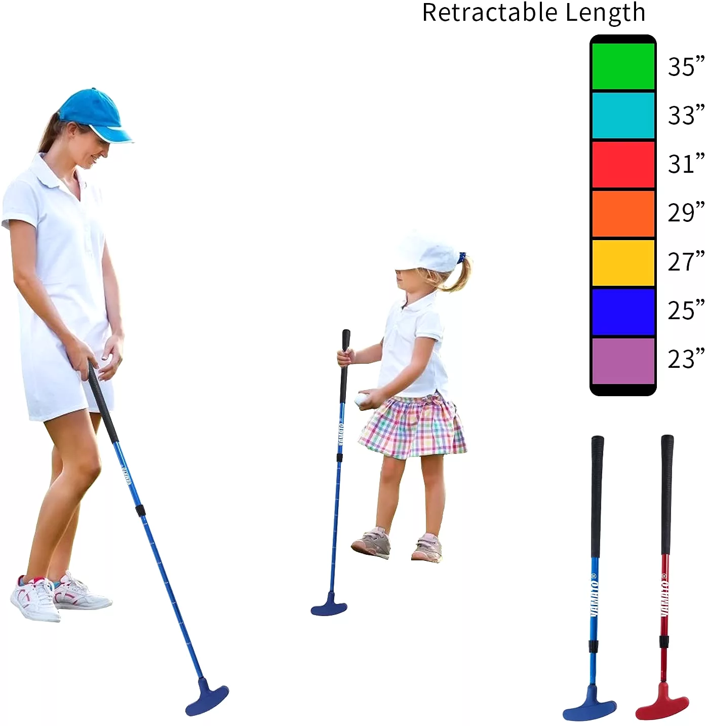 Two-Way Putters for Kids or Adults - Adjustable Putter Size